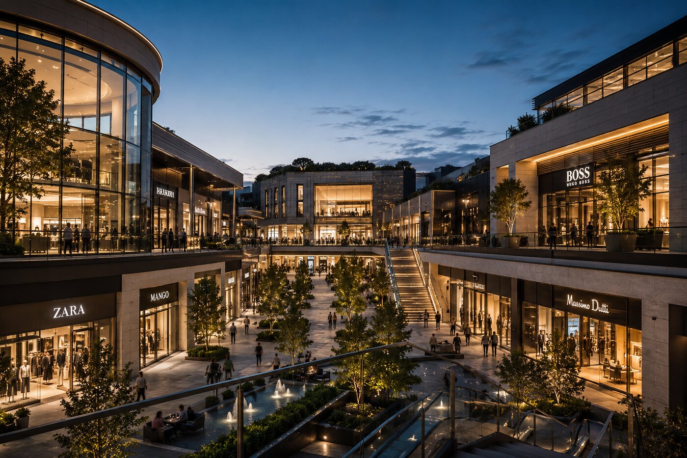 Premium commercial shopping centre and mixed-use real estate development